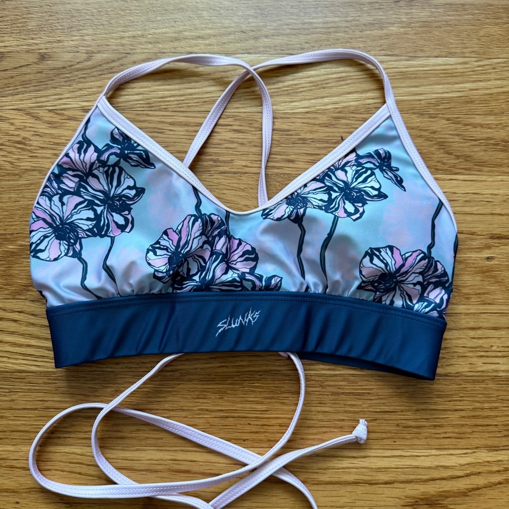 Slunks bikini athletic beach sports bra M